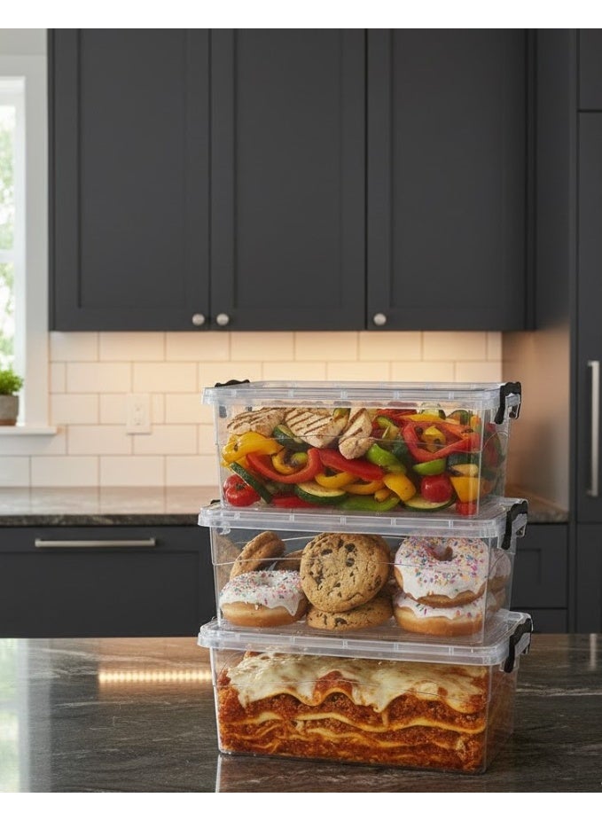 favilla 3-piece plastic container set - 3-liter capacity - Code 679 - Image 4